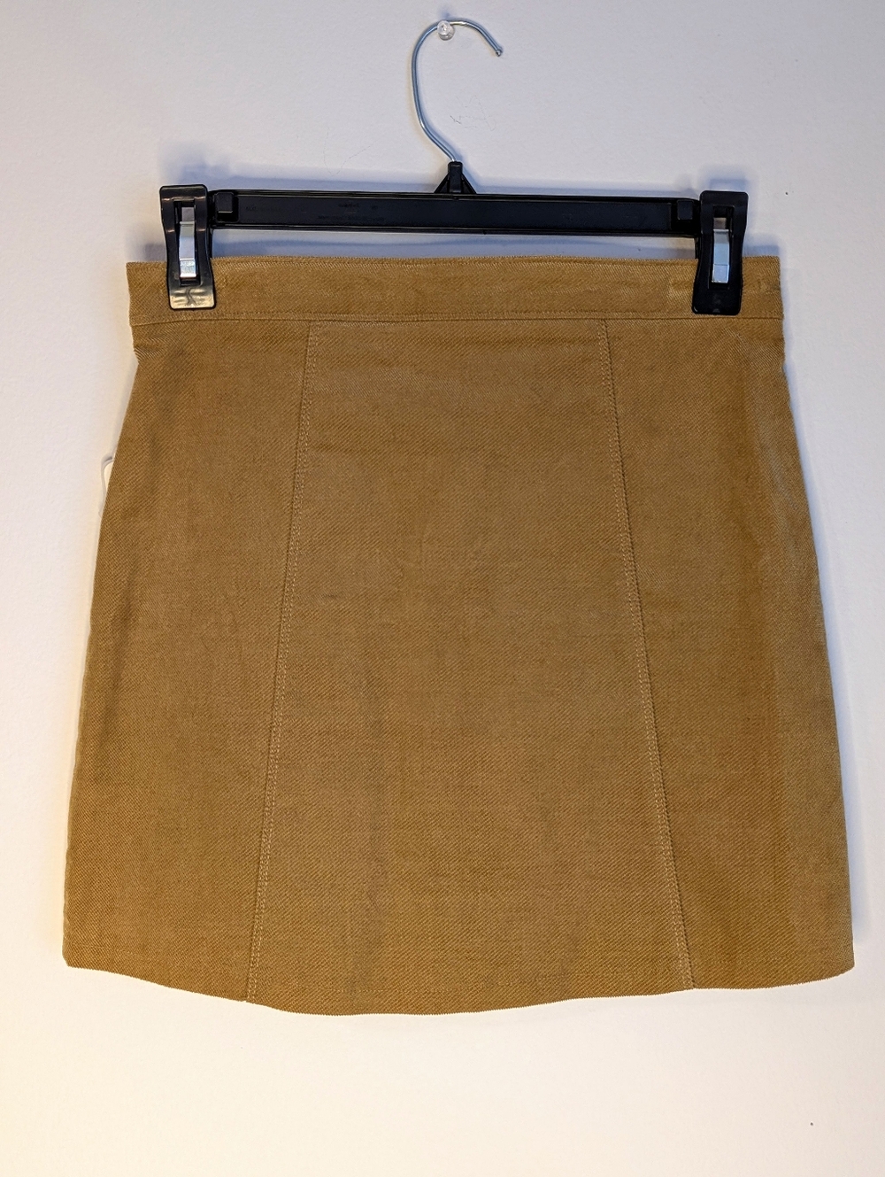 Altar'd State Camel Corduroy Button-Front Mini Skirt - Size Small - Picture 2 of 5
